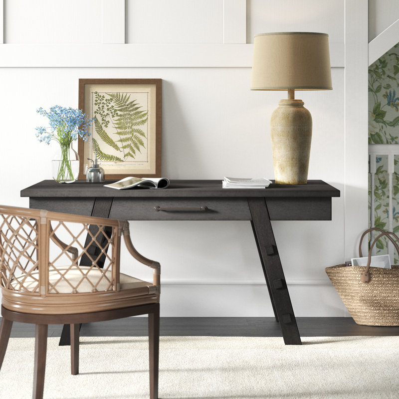 Justine Writing Desk Canora Grey Color Gray